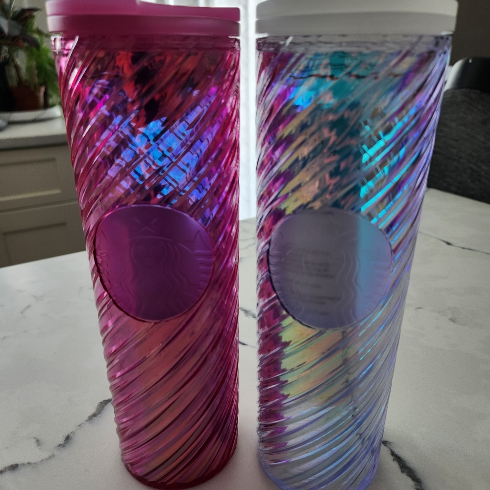Last One Starbucks PINK "Sangria" Spiral Siren Logo 16 oz.